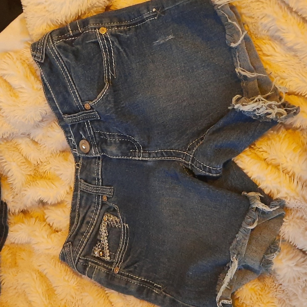Cute embroidered Jean shorts